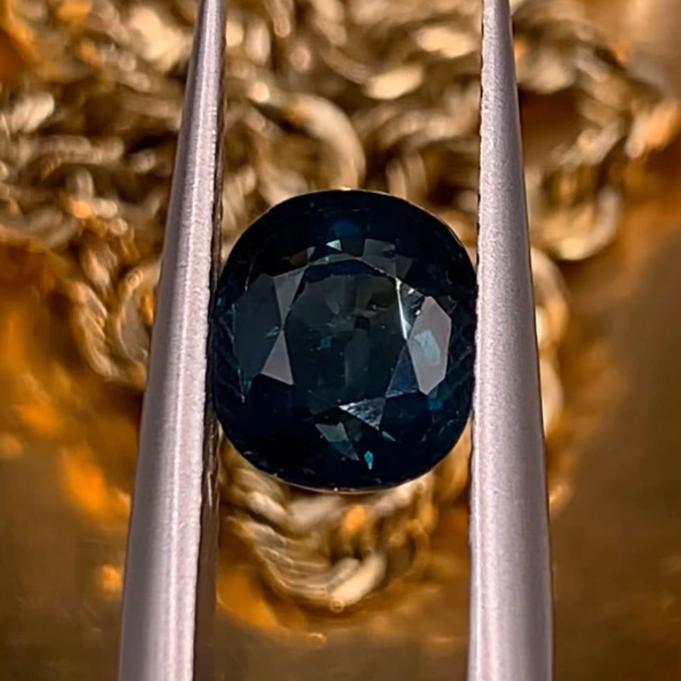 Thumbnail: 2.20Ct Natural Unheated Rare Deep Bluish Green Teal Sapphire