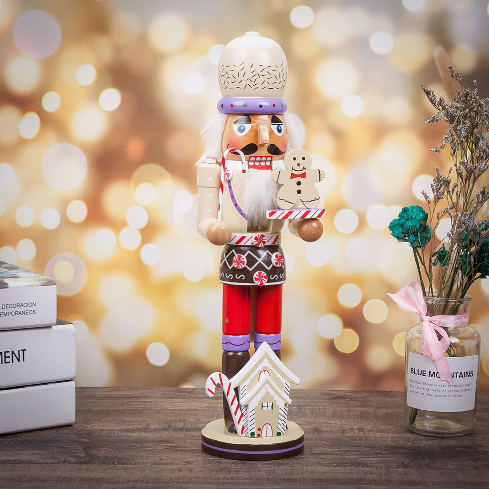 Thumbnail: 12/14/15 Inch Wooden Nutcracker Doll Soldier Vintage Handcraft Home Desktop Dec