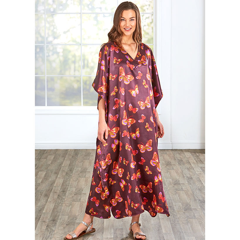 Thumbnail: Printed Satin Full-Length Caftans