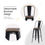 Thumbnail: MF Studio Vintage Set of 4 Industrial Styled Bar Stools, Metal Indoor Outdoor D