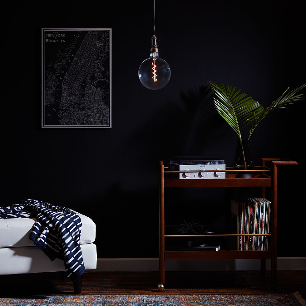 Thumbnail: GE Vintage Warm Candlelight 40W Replacement LED Clear Finish Spiral Filament De