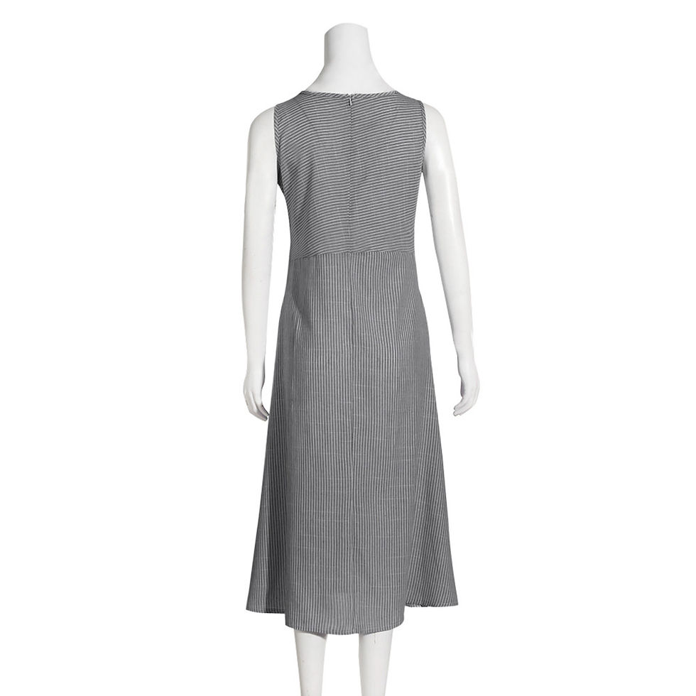 Thumbnail: Cyber Monday Deals 2021!Tuscom Women Vintage Linen Dresses Casual Loose Crew Ne