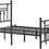 Thumbnail: VASAGLE Full Size Metal Bed Frame with Headboard, Victorian Vintage Style, Black