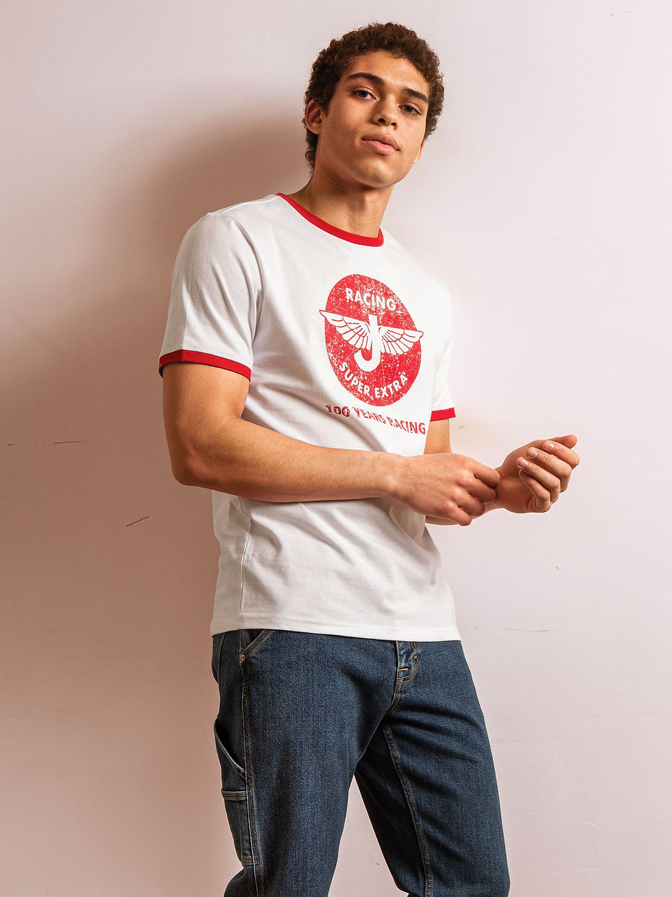 Thumbnail: Jordache Vintage Sean Ringer Graphic Tee Men's