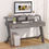 Thumbnail: TribeSigns Computer Desk with 2 Storage Drawers, 47-Inch Writing Desk with Moni