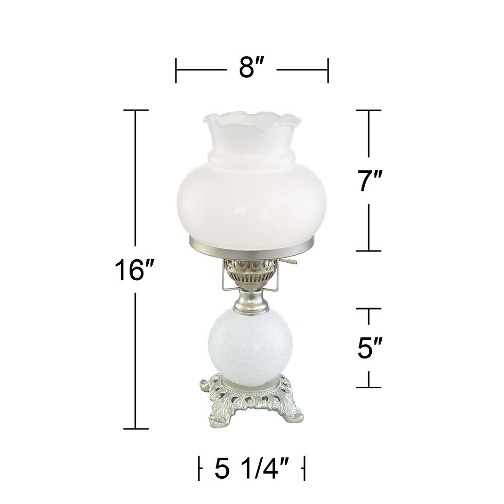 Thumbnail: Regency Hill Traditional Vintage Hurricane Accent Table Lamps 16" High Set of 2