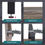 Thumbnail: 3-Tier Solid wood bookcase industrial Rustic Vintage Open Storage Bookshelf Wit