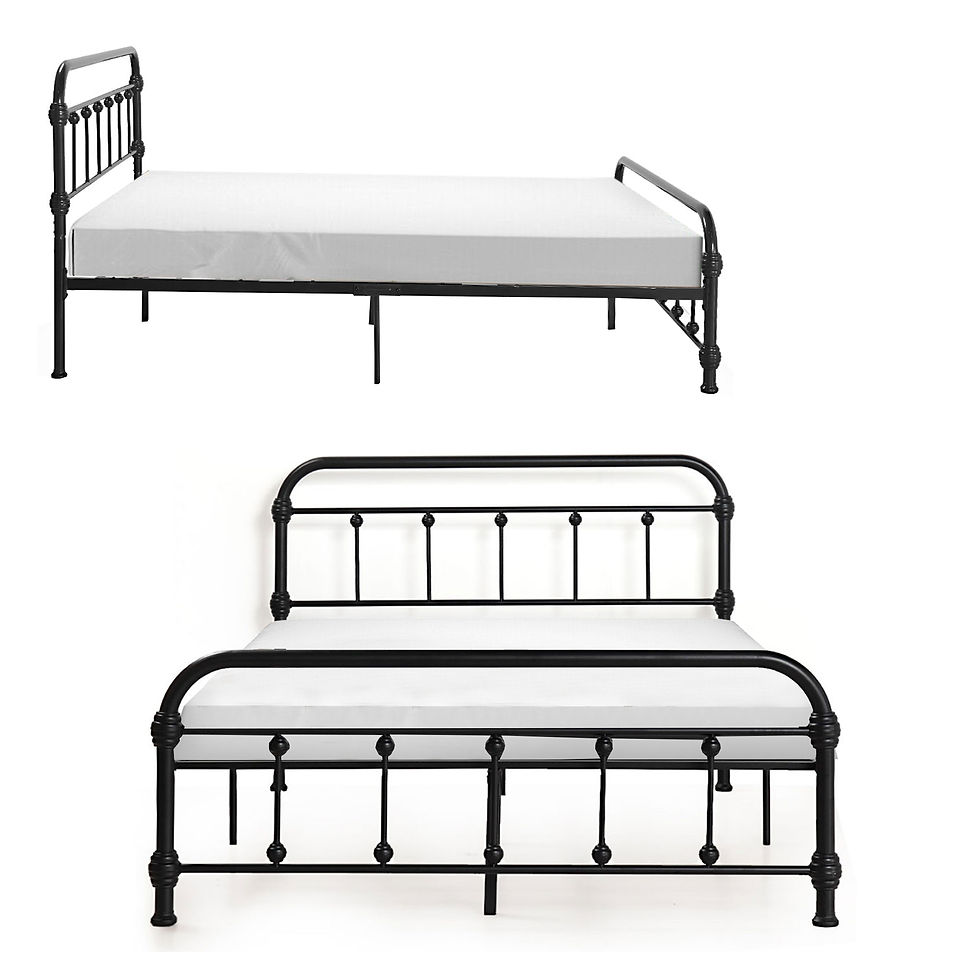 Thumbnail: Jaxpety Metal Platform Bed, Bed Frame with Steel Slat Support, No Box Spring, V