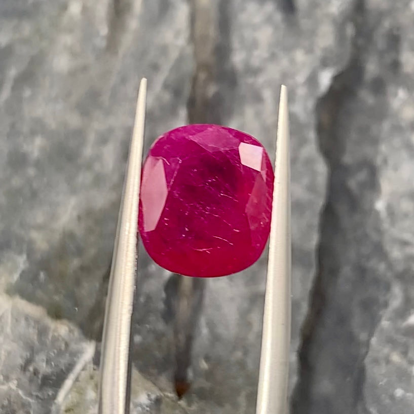 Thumbnail: 3.8Ct Natural Unheated Rare Blood Red Afghan Ruby