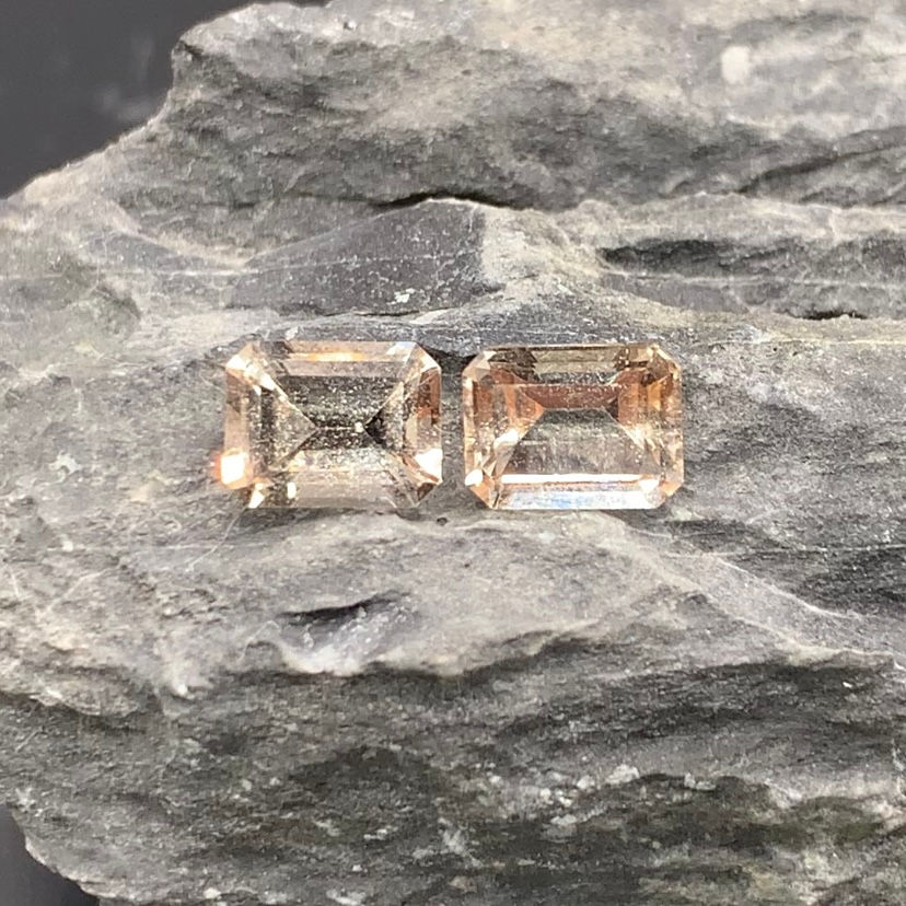 Thumbnail: 4Ctw Natural Unheated Imperial Topaz Pair