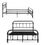 Thumbnail: Jaxpety Metal Platform Bed, Bed Frame with Steel Slat Support, No Box Spring, V
