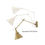 Thumbnail: LNC 1-Light Modern Farmhouse Vintage Gold Wall Sconce Metal Adjustable Swing Ar