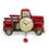 Thumbnail: Pendulum Wall Clock with Vintage-Style Red Truck, Battery-Powered Analog Dial