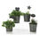Thumbnail: Set of 4 Small Galvanized Buckets