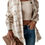 Thumbnail: Womens Vintage Flannel Plaid Shirts Classic Long Sleeve Pockets Mid-Long Blouse