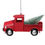 Thumbnail: 5" Red Vintage Truck with Frosted Tree Christmas Ornament