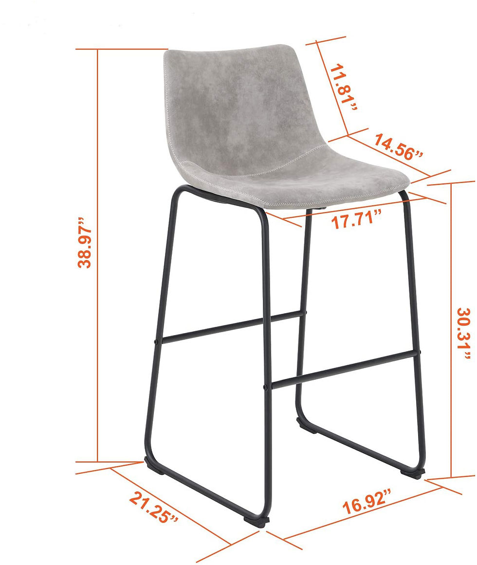 Thumbnail: MF Studio 2pcs 30" Bar Stools Bar Chair Counter Height Stools Vintage Leathaire