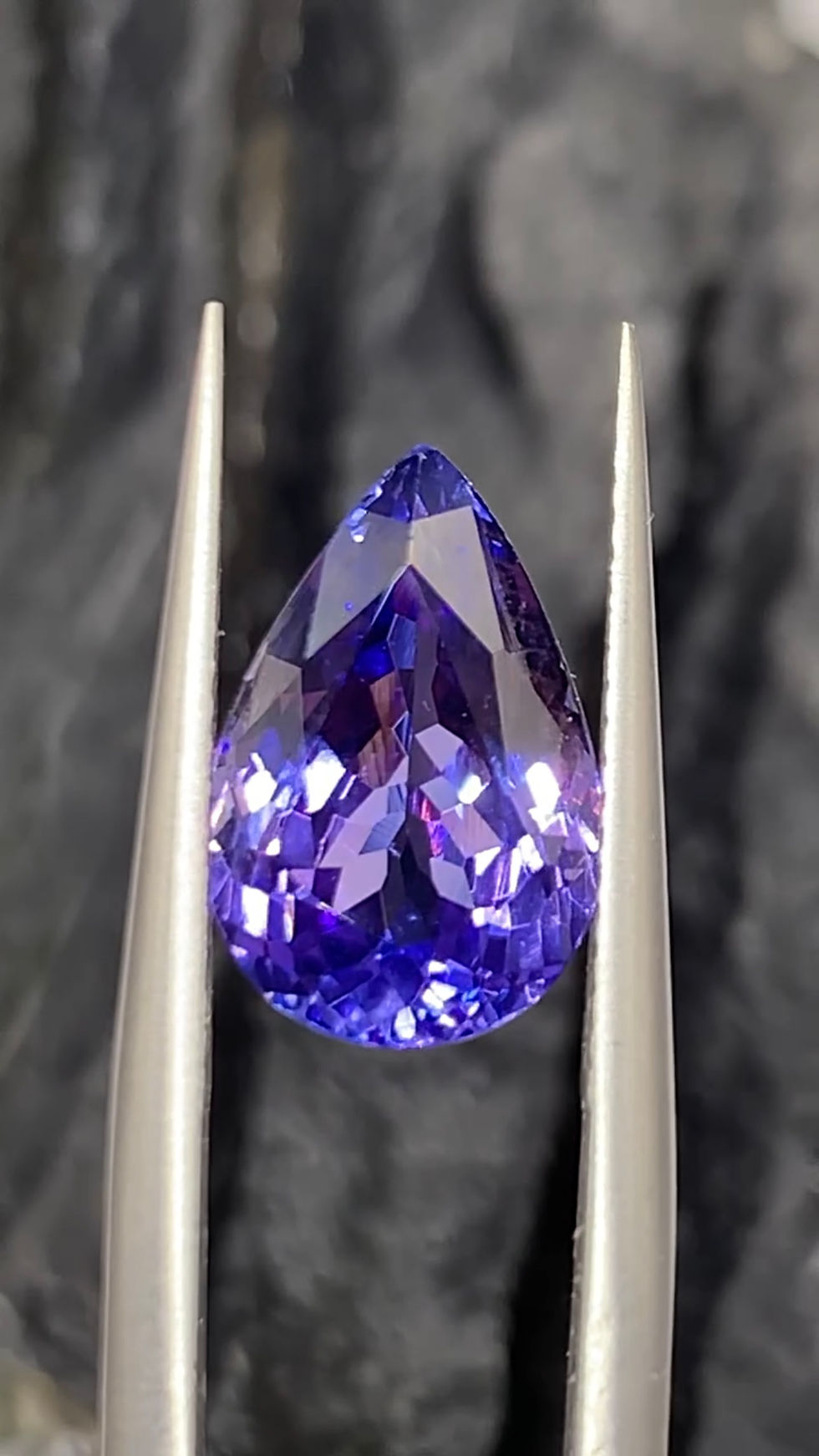 Thumbnail: 3.38Ct Natural Exquisite Bluish-Violet Pear Tanzanite 