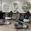 Thumbnail: BarberPub Heavy Duty Metal Vintage Barber Chair All Purpose Hydraulic Recline S