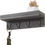 Thumbnail: MyGift Vintage Grey Wood Wall Mounted Entryway Shelf with 4 Hooks