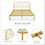Thumbnail: Amolife Full Size Modern Metal Platform Bed Frame, Vintage Style, Gold