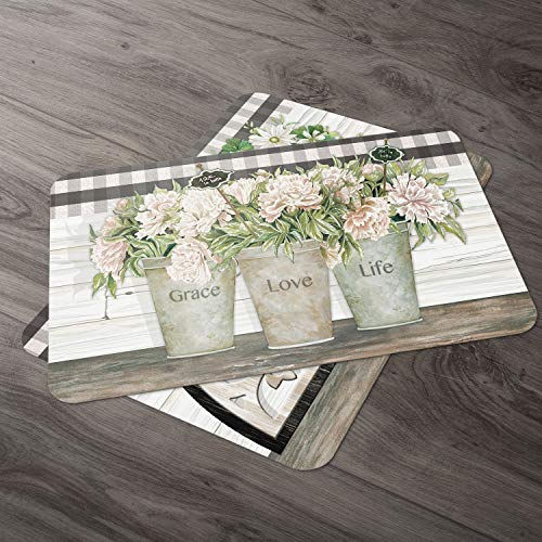 Thumbnail: CounterArt Vintage Farmhouse Reversible Rectangular Table Top Placemat Set of 4