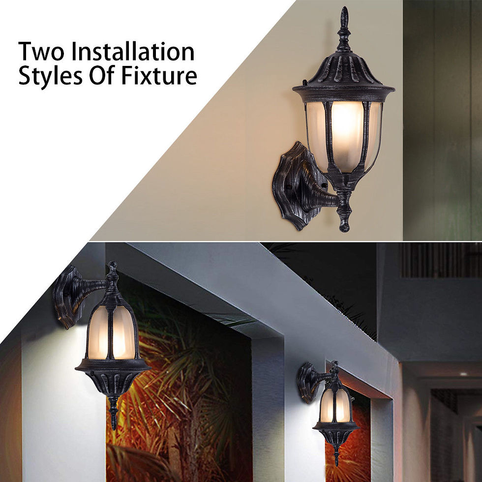 Thumbnail: Costway Outdoor Garages Front Porch Light Exterior Wall Light Fixtures Waterpro