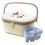 Thumbnail: Vintage Sewing Basket Organizer Box Kit with Hand Sewing Supplies and Notions, 
