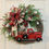 Thumbnail: Novobey Red Truck Christmas Wreath for Front Door, 11.8'' Truck Wreath, Vintage