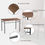 Thumbnail: mecor 5 Piece Dining Table Set, Vintage Wood Tabletop Kitchen Table w/ 4 Chairs