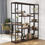 Thumbnail: TribeSigns Bookshelf, Industrial 12-Open Shelf Etagere Bookcase, Rustic Vintage