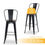 Thumbnail: MF Studio Vintage Set of 4 Industrial Styled Bar Stools, Metal Indoor Outdoor D