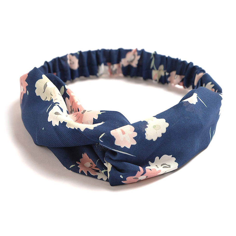 Thumbnail: 10 Pack Boho Headbands for Women Vintage Flower Printed Criss Cross Elastic Hea