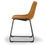 Thumbnail: Set of 2 Adan Iron Frame Vintage Cappuccino Faux Leather Dining Chair