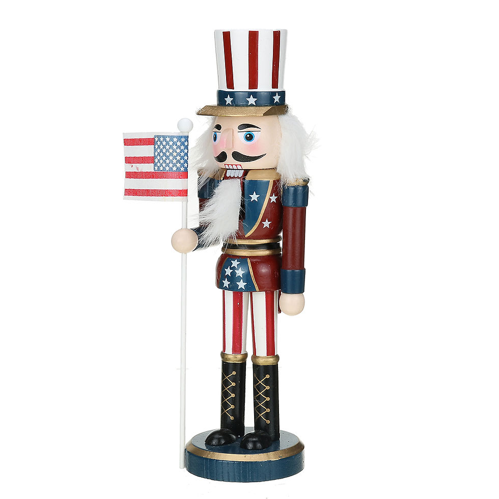 Thumbnail: 12/14/15 Inch Wooden Nutcracker Doll Soldier Vintage Handcraft Home Desktop Dec