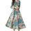 Thumbnail: Women V-neck Long Sleeve Vintage Big Swing Elegant Princess Print Dress