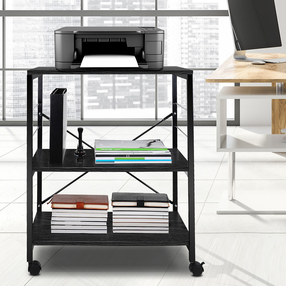 Thumbnail: Cheflaud Kitchen Microwave Cart, 3-Tier Kitchen Utility Cart Vintage Rolling Ba