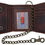 Thumbnail: RFID Blocking Men's Tri-fold Vintage Leather Biker Chain Wallet With Snap Closu