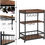 Thumbnail: CINAK Kitchen Bar Cart with Wooden Top, Mobile Wood Metal Kitchen Serving Cart 