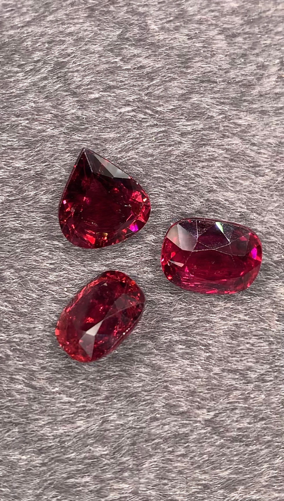 Thumbnail: 9.2Ctw Royal Red Tourmaline Trinity Collection