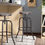 Thumbnail: FurnitureR Bar & Counter Stool (Set of 2) Swivel Height Adjustable Backless, Vi