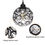 Thumbnail: Bestgoods Mini Single Crystal Pendant Lighting, 1 Light Black Basket Cage Hangi