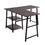 Thumbnail: FurnitureR L-Shaped Corner Computer Desk with Open Shelves Wood and Metal, Vint