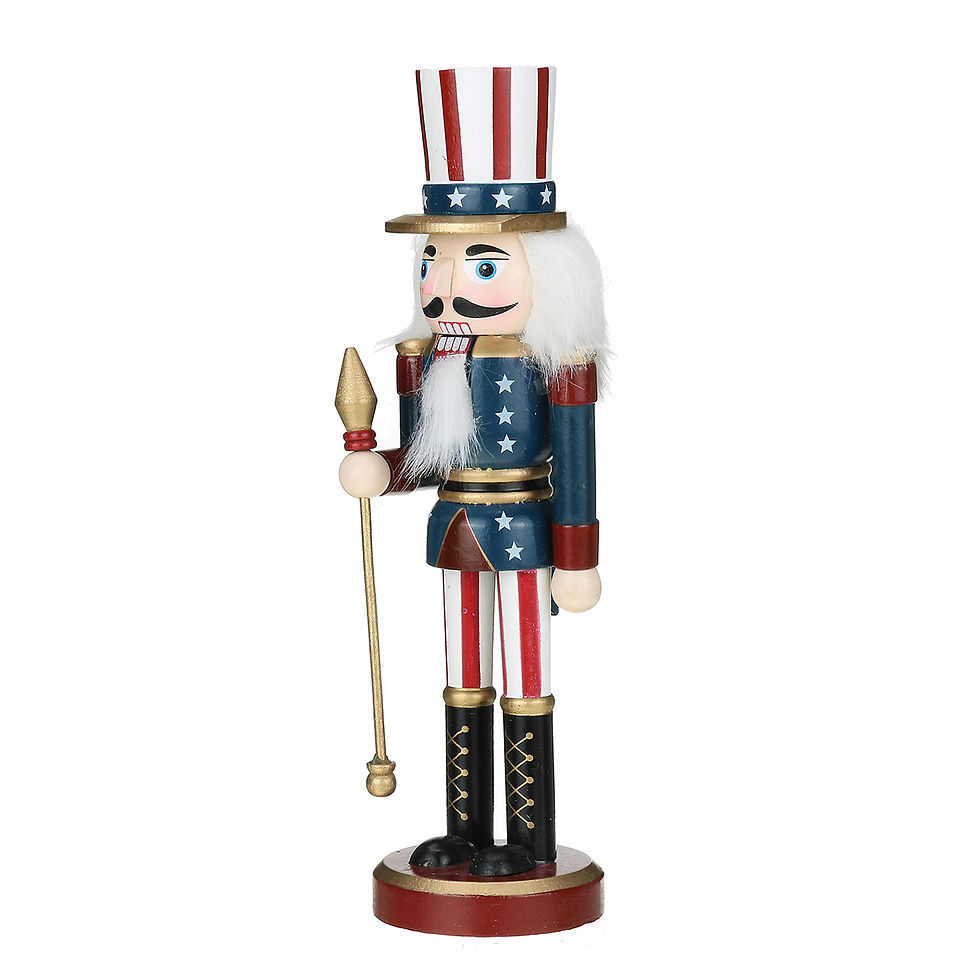 Thumbnail: 12/14/15 Inch Wooden Nutcracker Doll Soldier Vintage Handcraft Home Desktop Dec