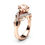 Thumbnail: Vintage Diamond 18K Rose Gold Ring Gemstone Ring for Women pure topaz Jewelry G