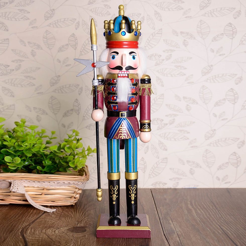 Thumbnail: 12/14/15 Inch Wooden Nutcracker Doll Soldier Vintage Handcraft Home Desktop Dec
