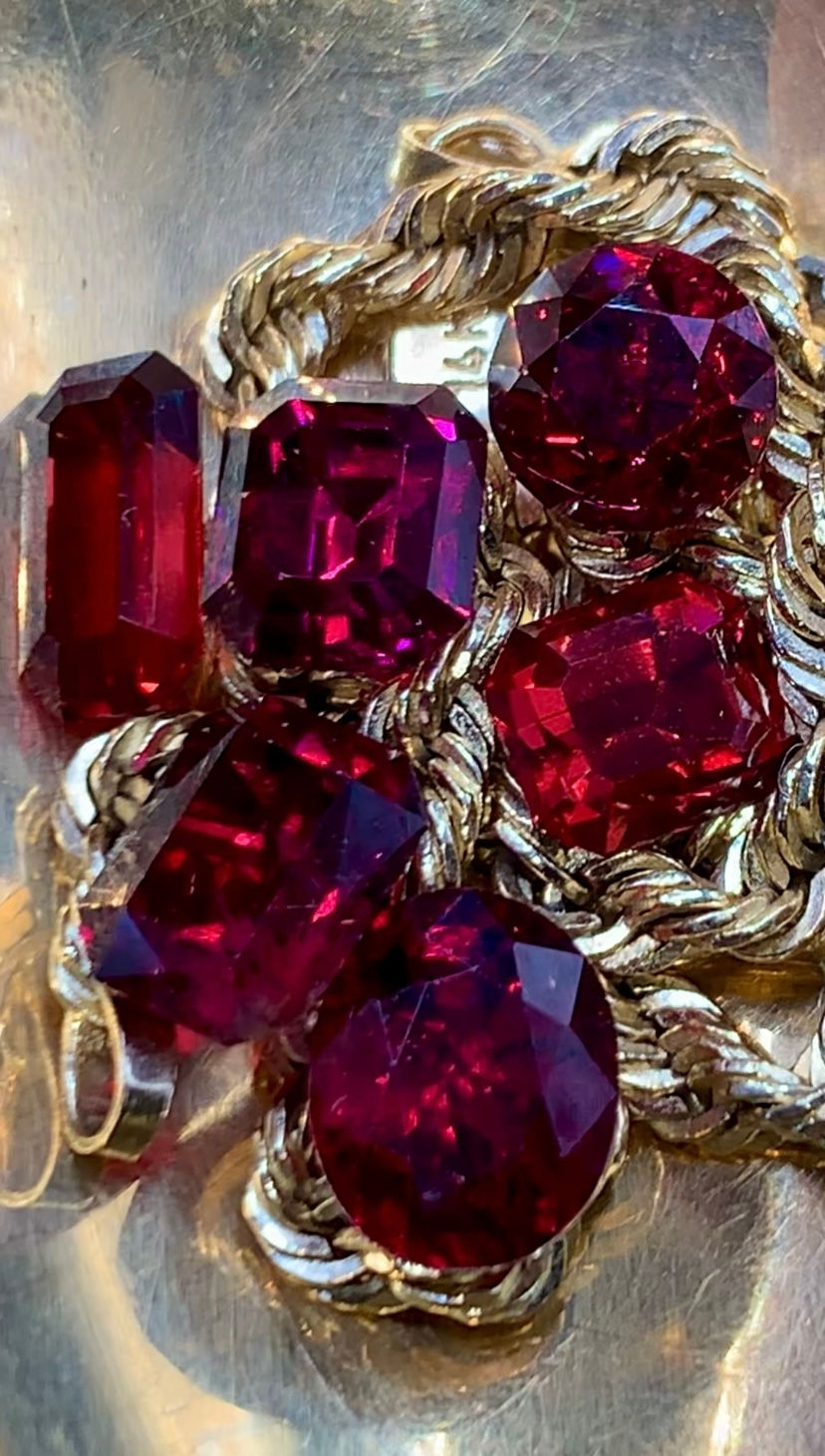 Thumbnail: 9.68Ctw Natural Fine Vivid Red Garnet Collection