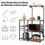 Thumbnail: Costway 4-Tier Vintage Kitchen Baker's Rack Utility Microwave Stand W/ Basket &