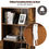 Thumbnail: Gymax 2-Tier Retro Bookcase Bookshelf w/3 Compartment&2 Doors Industrial Cabinet