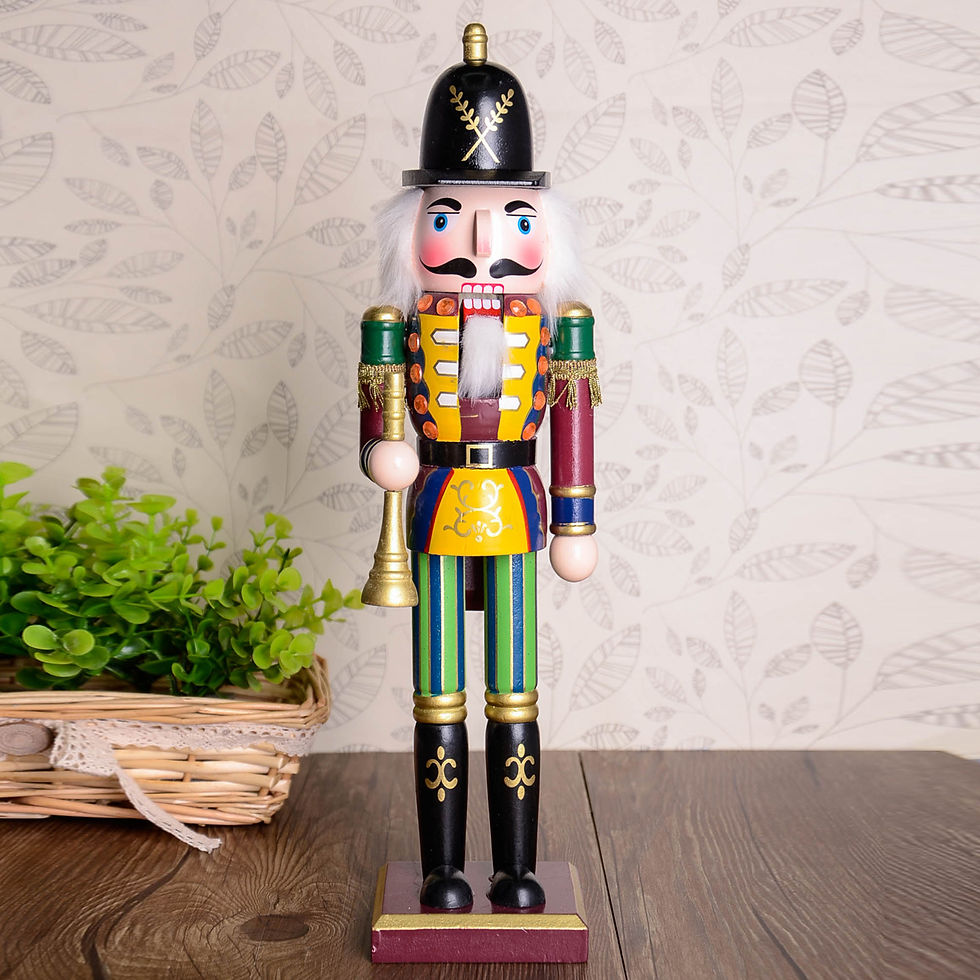 Thumbnail: 12/14/15 Inch Wooden Nutcracker Doll Soldier Vintage Handcraft Home Desktop Dec